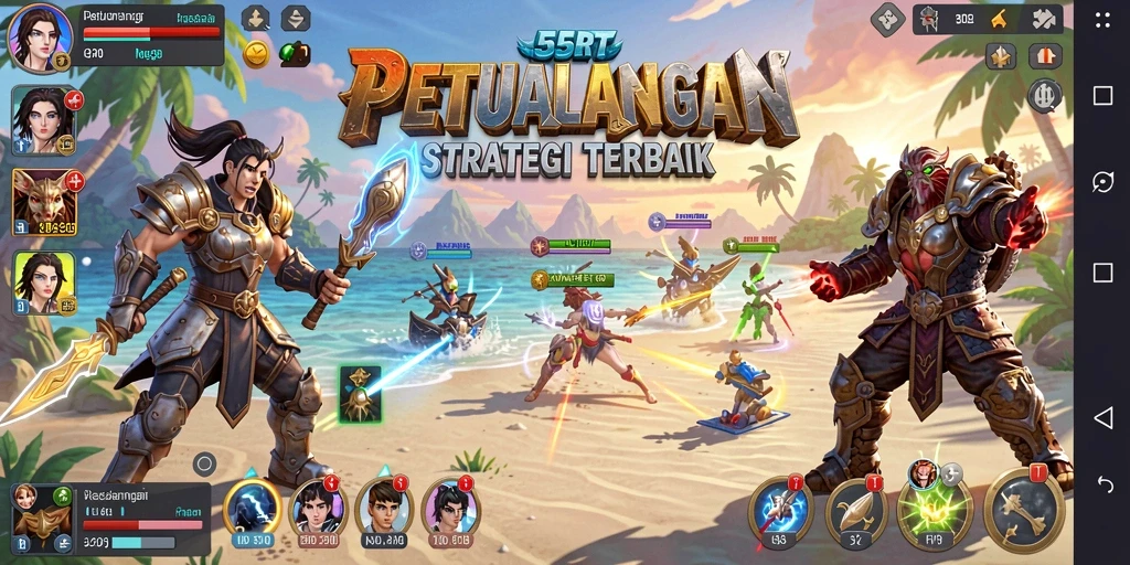 Tampilan utama gameplay 55RT yang menarik dan dinamis.