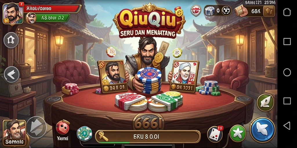 Gameplay seru QiuQiu di 666I dengan teman-teman.