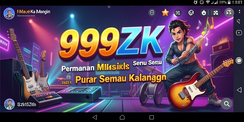 Tampilan gameplay seru dari 999ZK saat memainkan lagu favorit.