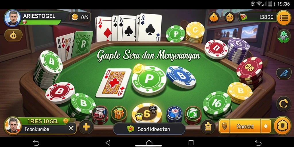 Gameplay seru dan interaktif dari ARIESTOGEL dalam permainan Gaple.