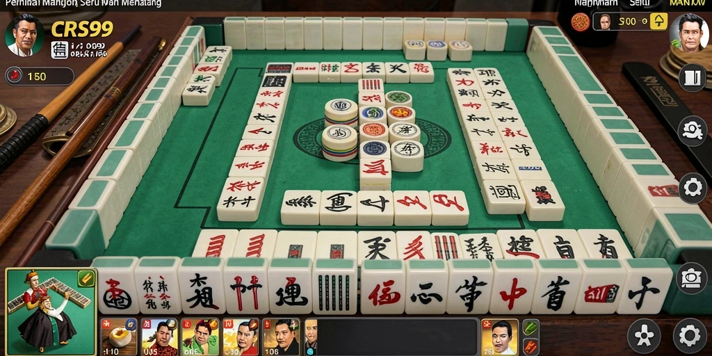 Tampilan utama gameplay Mahjong di CRS99 yang seru dan interaktif.