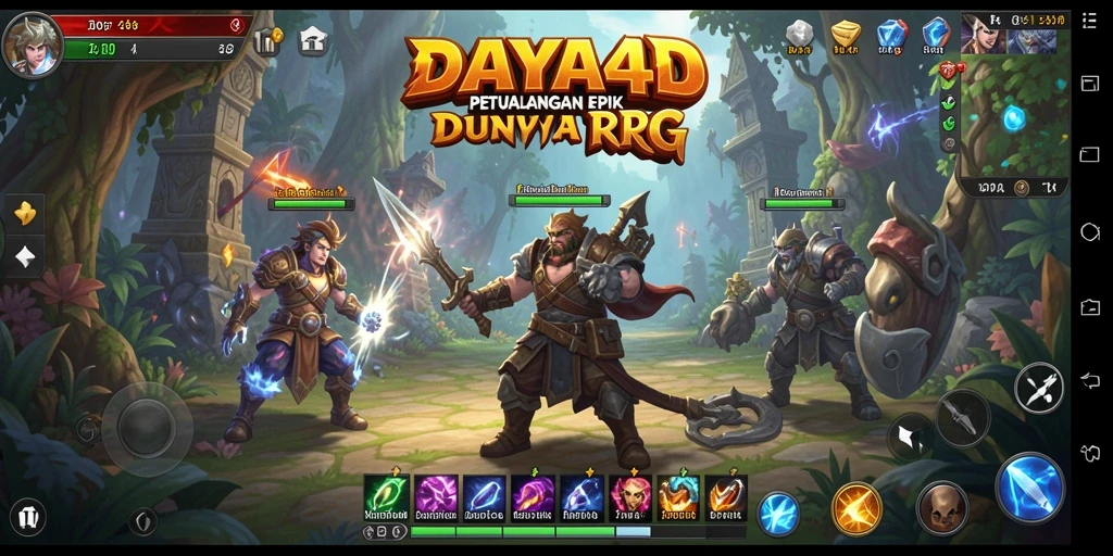 Tampilan gameplay DAYA4D yang menarik dengan pertempuran seru dan grafik menawan.