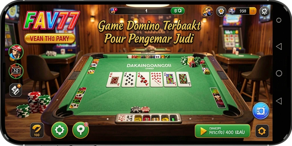 Gameplay seru Domino di FAV77 dengan berbagai mode permainan.