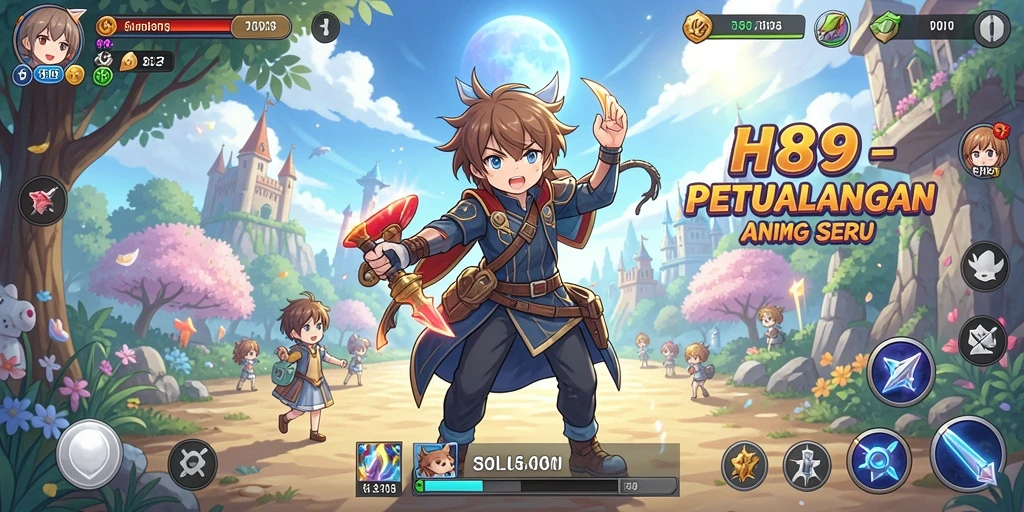 Menampilkan adegan seru dari gameplay H89 yang penuh warna.