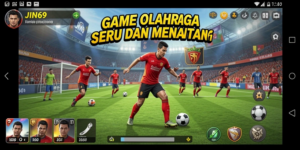 Gameplay JIN69 menunjukkan aksi seru dalam pertandingan olahraga.