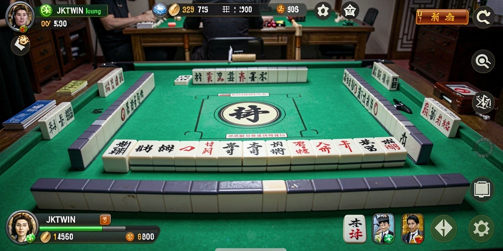 Screenshot utama JKTWIN menampilkan gameplay Mahjong yang seru dan menarik.