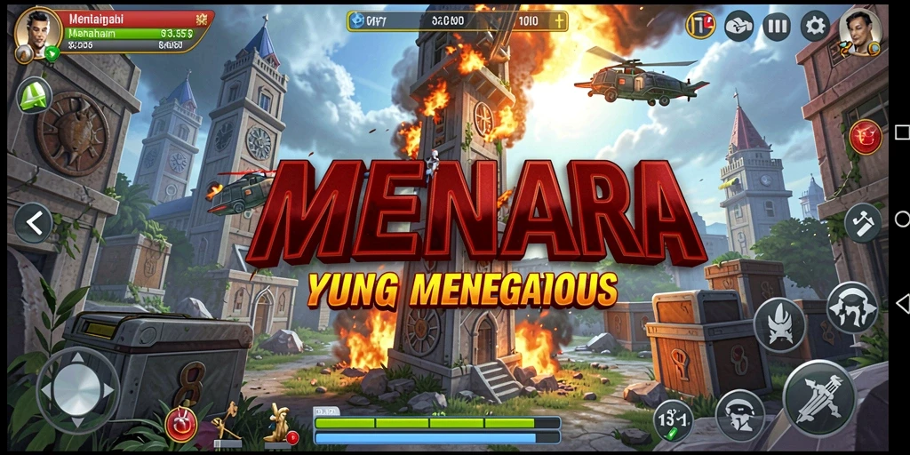 Tangkapan layar menampilkan aksi seru di Tower Defense MPOID.