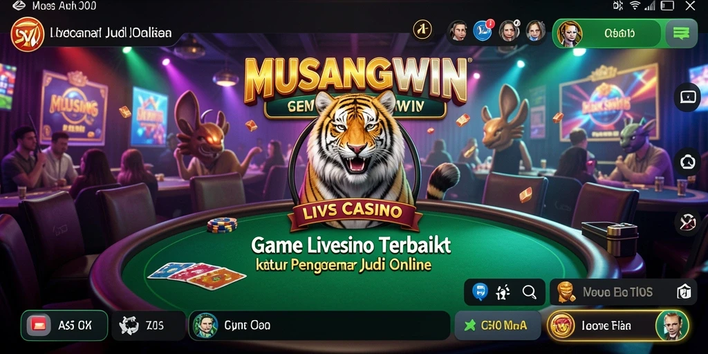 Tampilan screenshot MUSANGWIN dengan dealer profesional dalam aksi Live Casino.