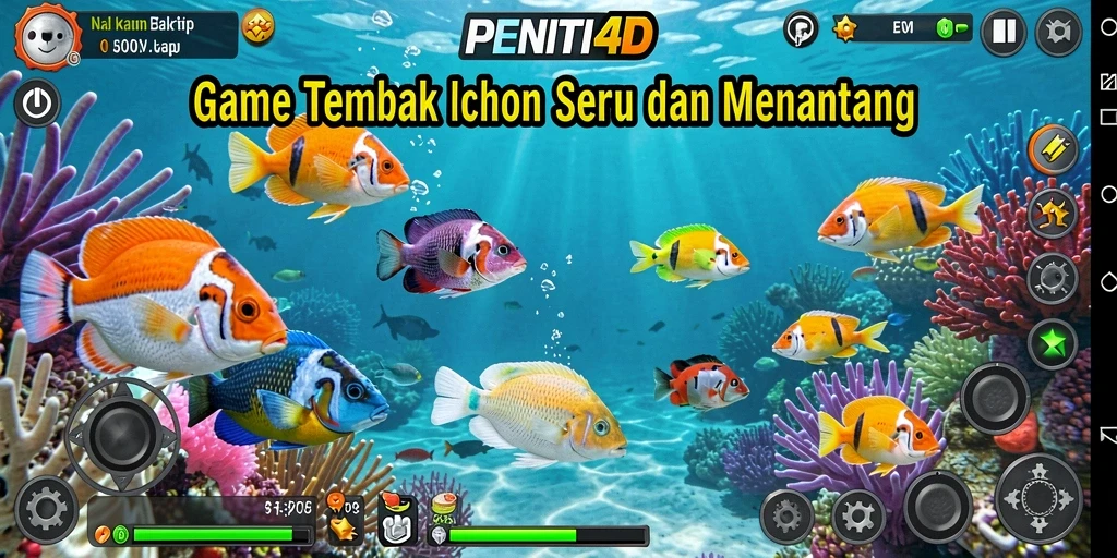 Tampilan gameplay PENITI4D yang menarik dengan aksi Tembak Ikan yang seru.