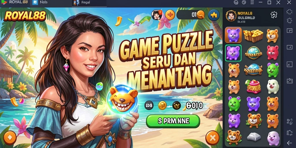 Tampilan gameplay ROYAL88 yang menarik dan penuh warna