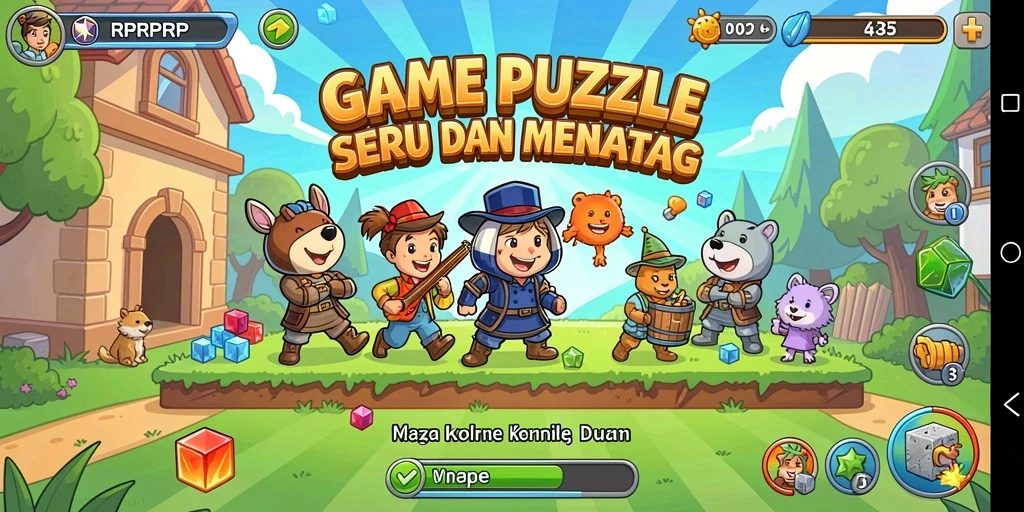 Tampilan gameplay seru dari RPRPRP yang menantang.