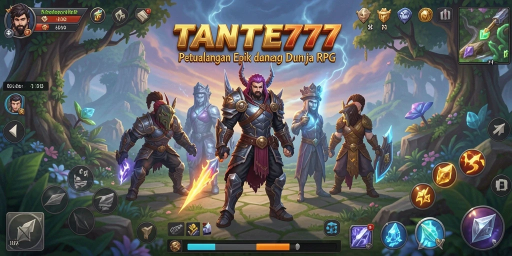 Tampilan gameplay memikat dari TANTE777 dalam dunia RPG.
