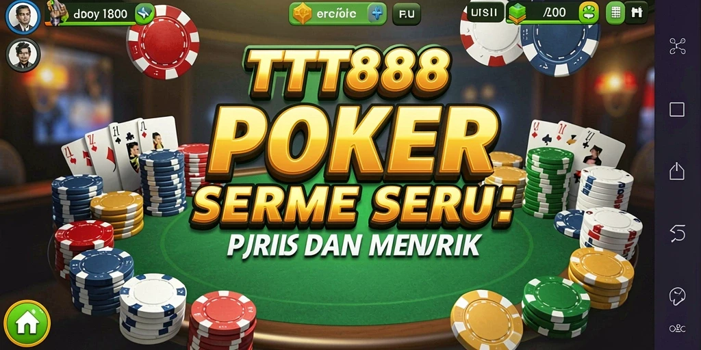 Screenshot TTT888 menunjukkan gameplay Poker yang mengasyikkan.