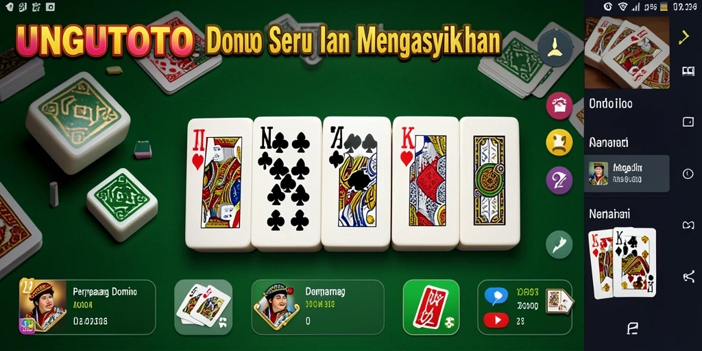 Tampilan gameplay Domino yang menarik dan interaktif.