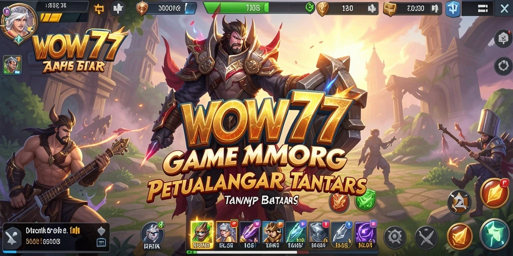 Tampilan gameplay WOW77 dengan petualangan MMORPG yang seru.